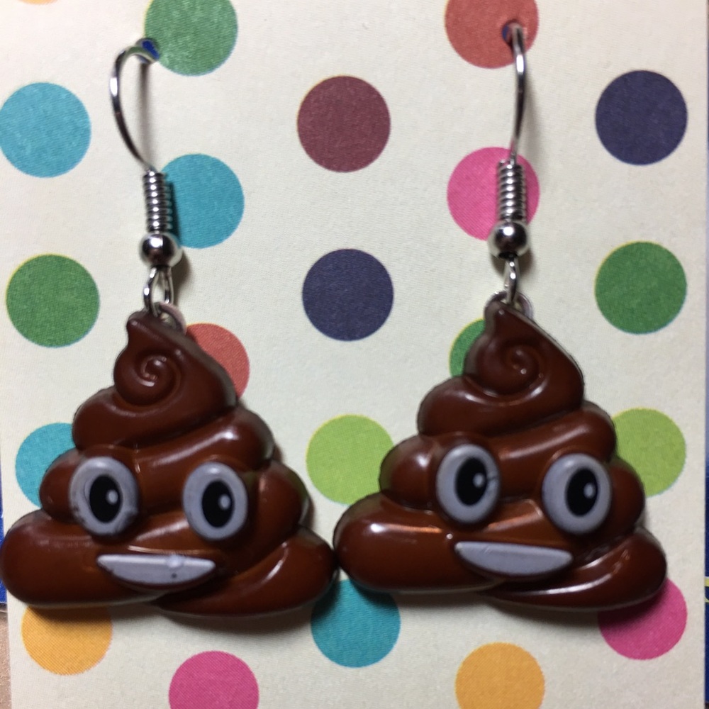 💩 emoji earrings